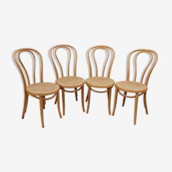 Suite 4 chairs in clear wood Thonet ZPM Radomsko