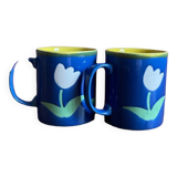 Duo of tulip mugs