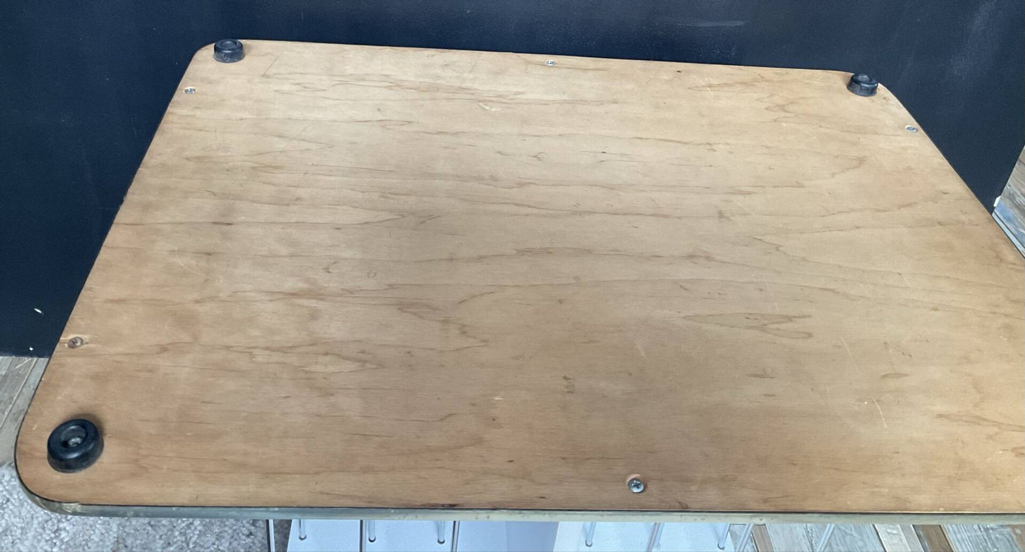 Plateau de service vintage en formica et inox