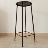 Brutalist high stool from the 1960s in solid steel.