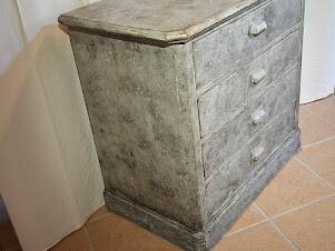 Antique chest of drawers with antique patina