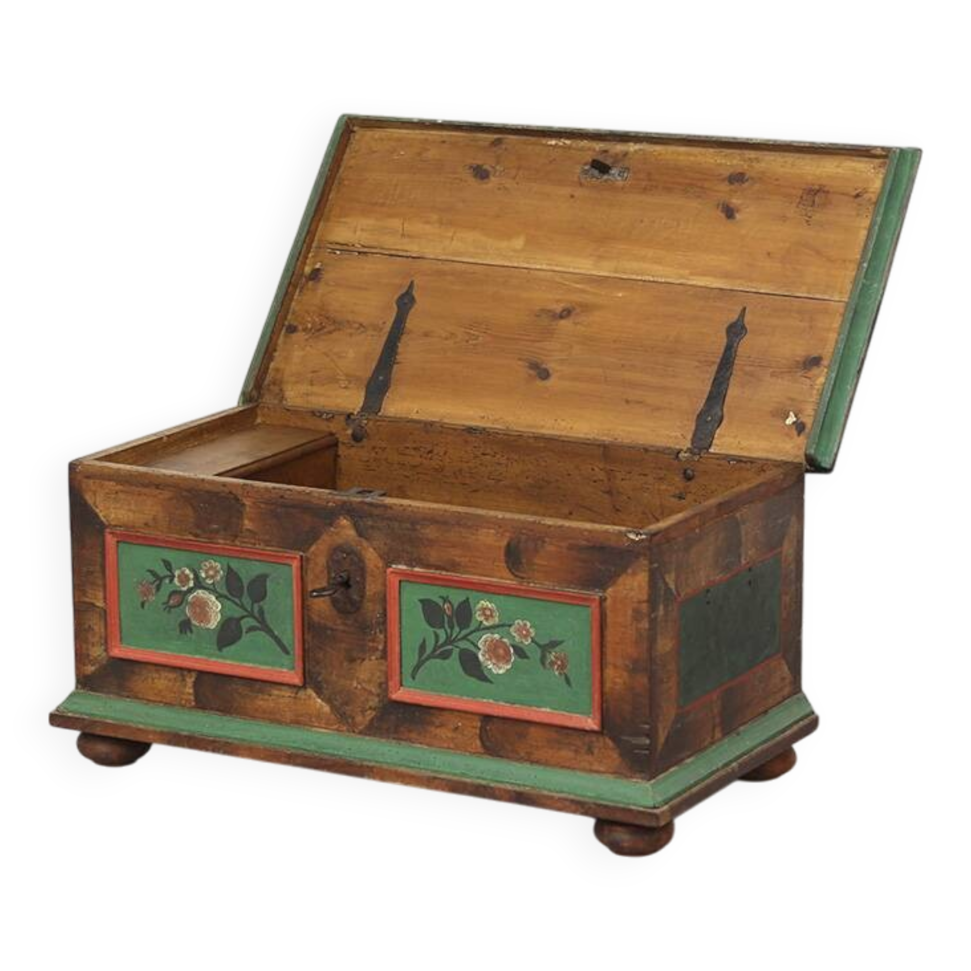 Painted Folk Art Bridal Chest