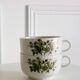 2 tasses en porcelaine Winterling à fleurs vertes