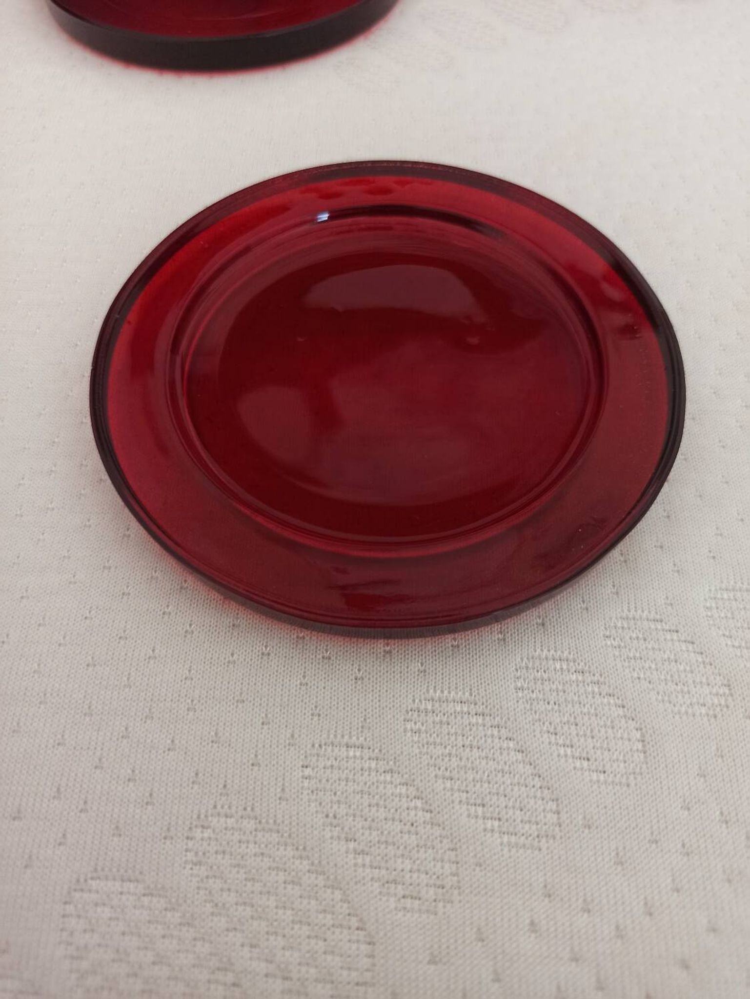 Dessous de bouteille, verre en verre bordeaux