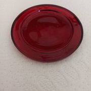 Dessous de bouteille, verre en verre bordeaux