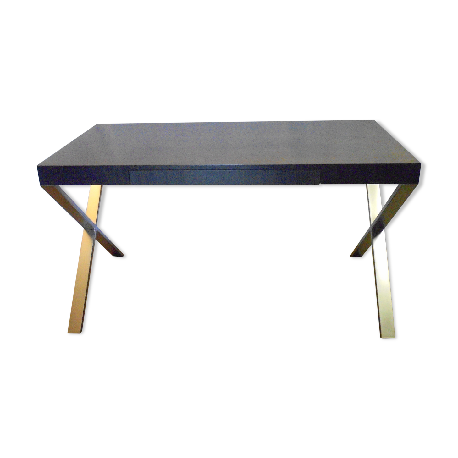 Flat office with metal feet of the 80s