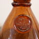Carafe en verre soufflé  bullé teinte  orangé biot