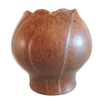 Tulip vase in brown ceramic by Steuler Keramik /vintage 60s-70s