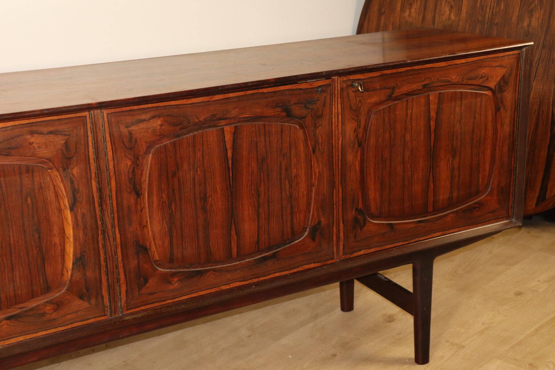 Scandinavian enfilade in rosewood by Fredrik Kayser, 1960
