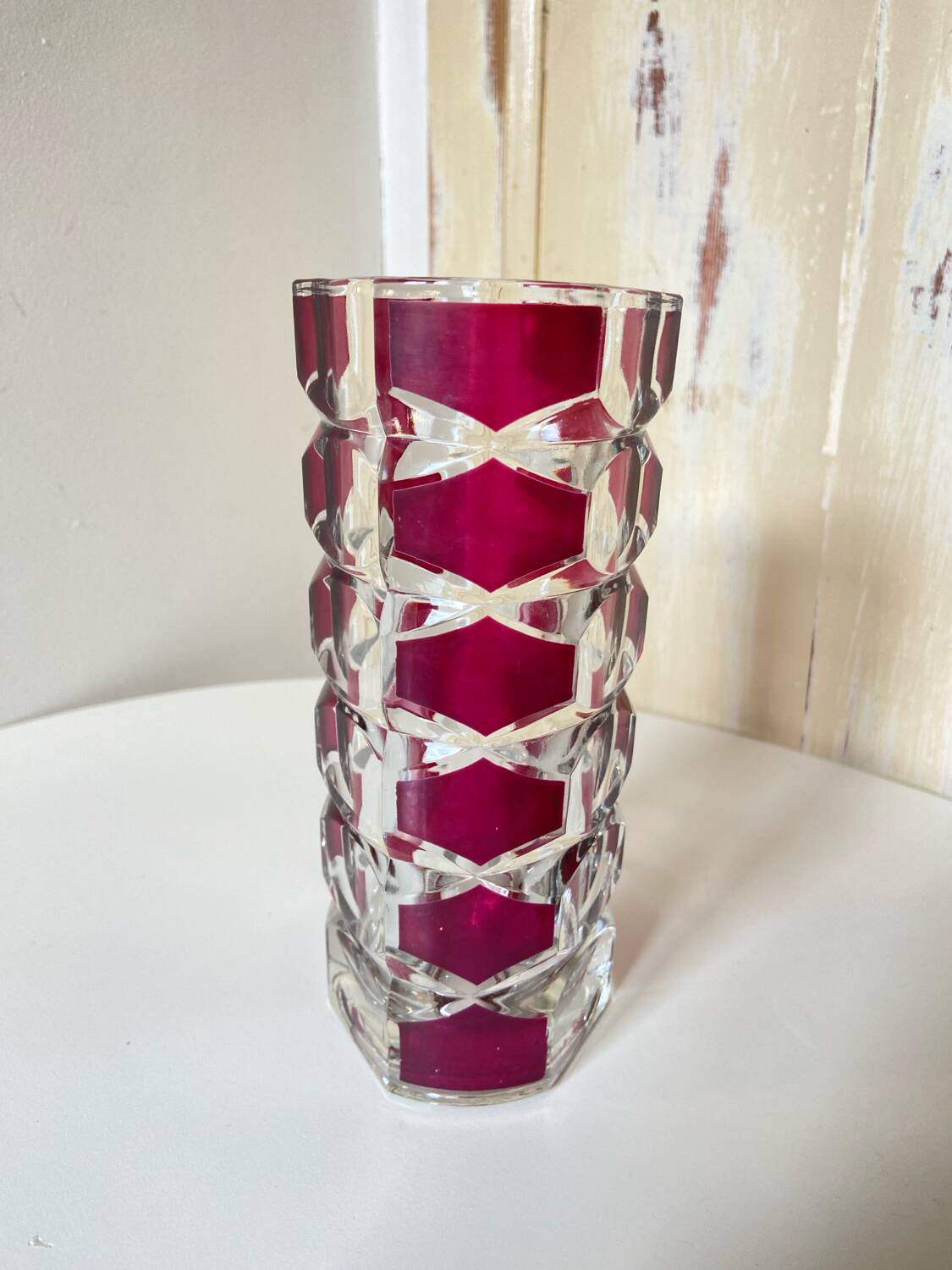 Vase en Verre Moulé Pressé - Modèle Windsor par Luminarc, Années 70
