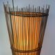 Kobe floor lamp metal and rattan 1990s Ht 170 cm