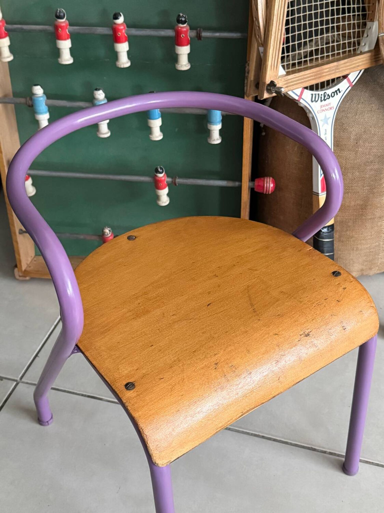 Chaise écolier enfant Hitier vintage
