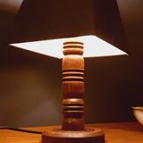 Wooden lamp from the 40s Brutalist style