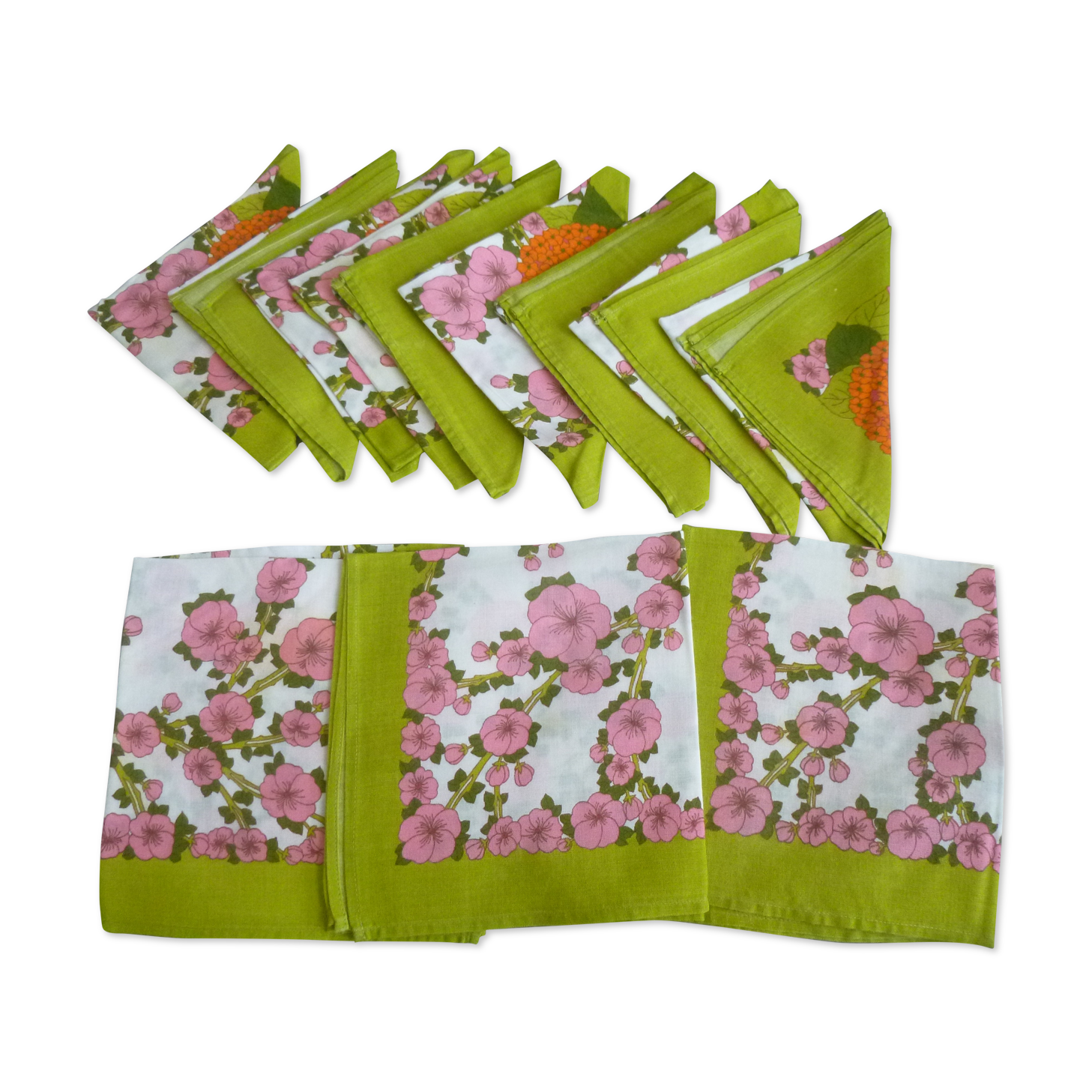 Bassetti 70s tablecloth and its 12 napkins