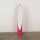 Lipstick mirror, pink, Italian design, 1970s, designer: Rodolfo Bonetto