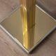 Vintage 80's floor coat rack in golden brass italian design