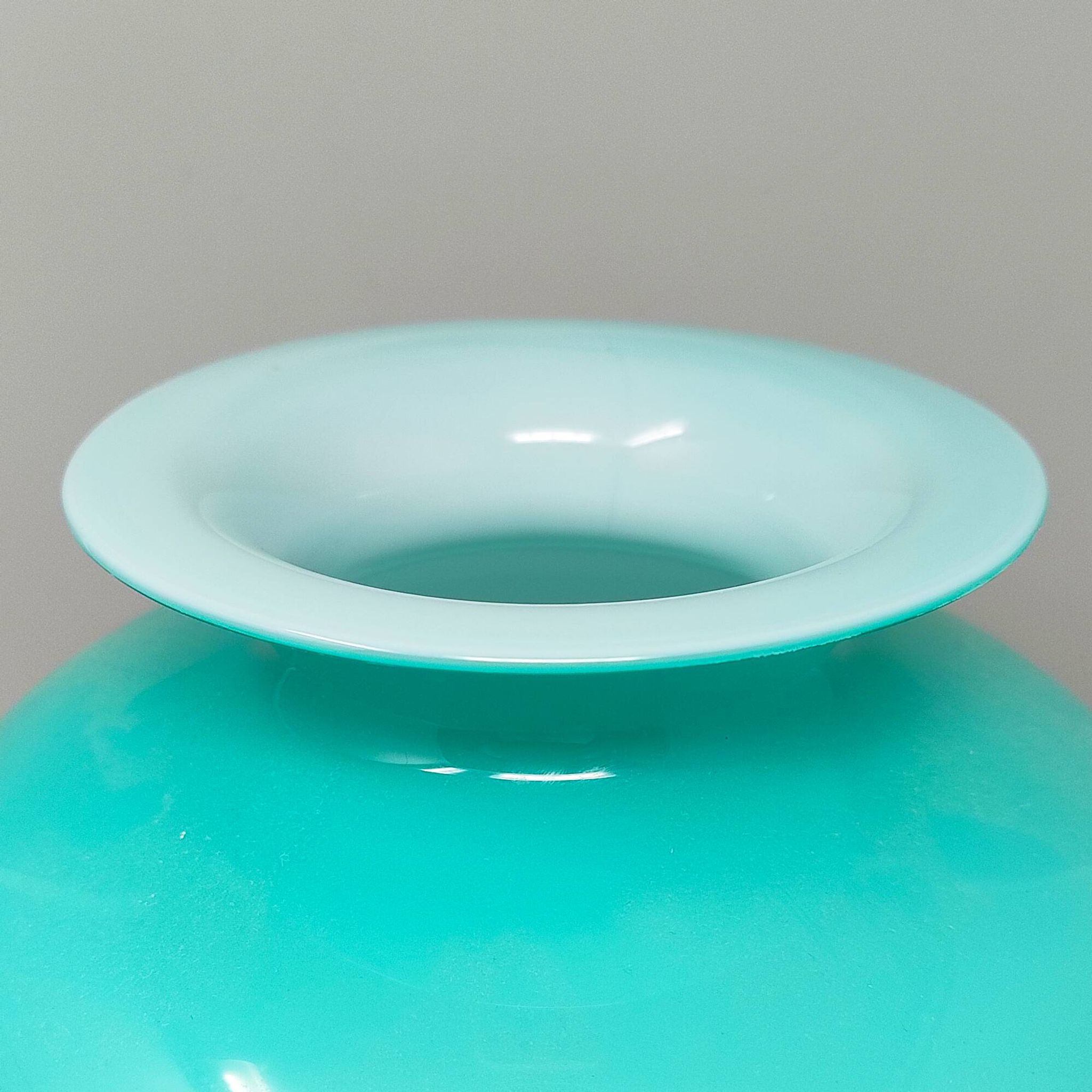 1970s Exquisite Murano Glass Aquamarine Vase by Ca' dei Vetrai