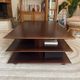 Dark wood coffee table David Lange