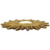 Golden Sunburst Mirror Sun Mirror Wood Convex Witch Mirror Sixties