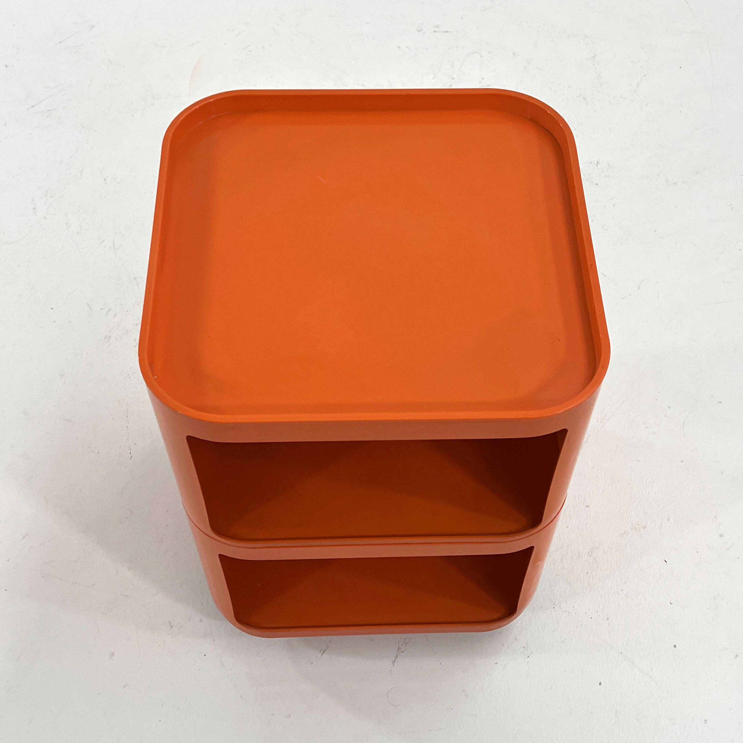 Componibili Cabinet Orange by Anna Castelli Ferrieri for Kartell, 1970