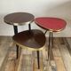 Trio of tripod side tables, 1960s-70s