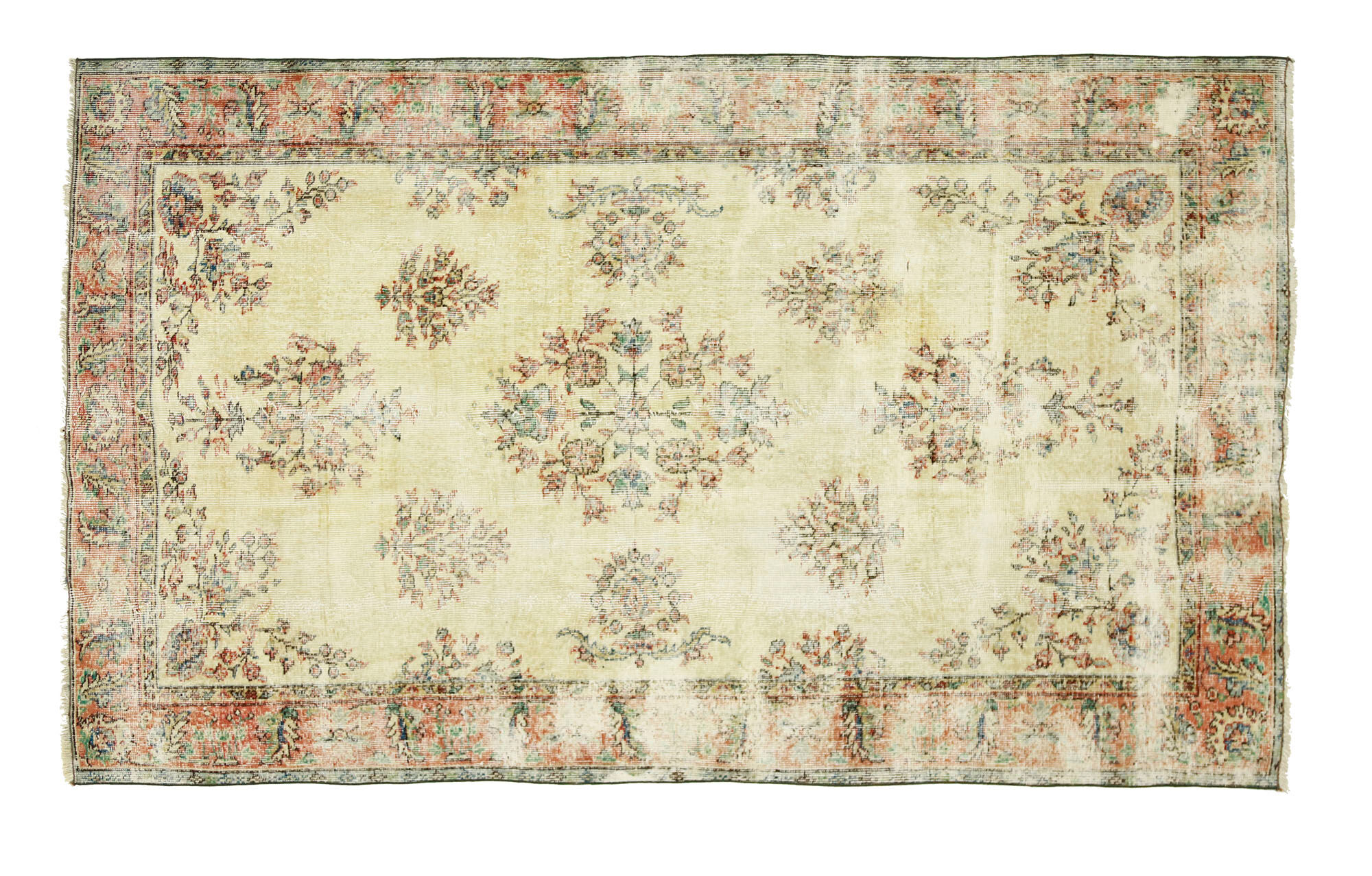 Anatolian handmade vintage rug 256 cm x 162 cm