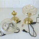 Vintage Bedside Lamps / Set of 2 / Redesign Mushroom Lamp / Art Deco Style
