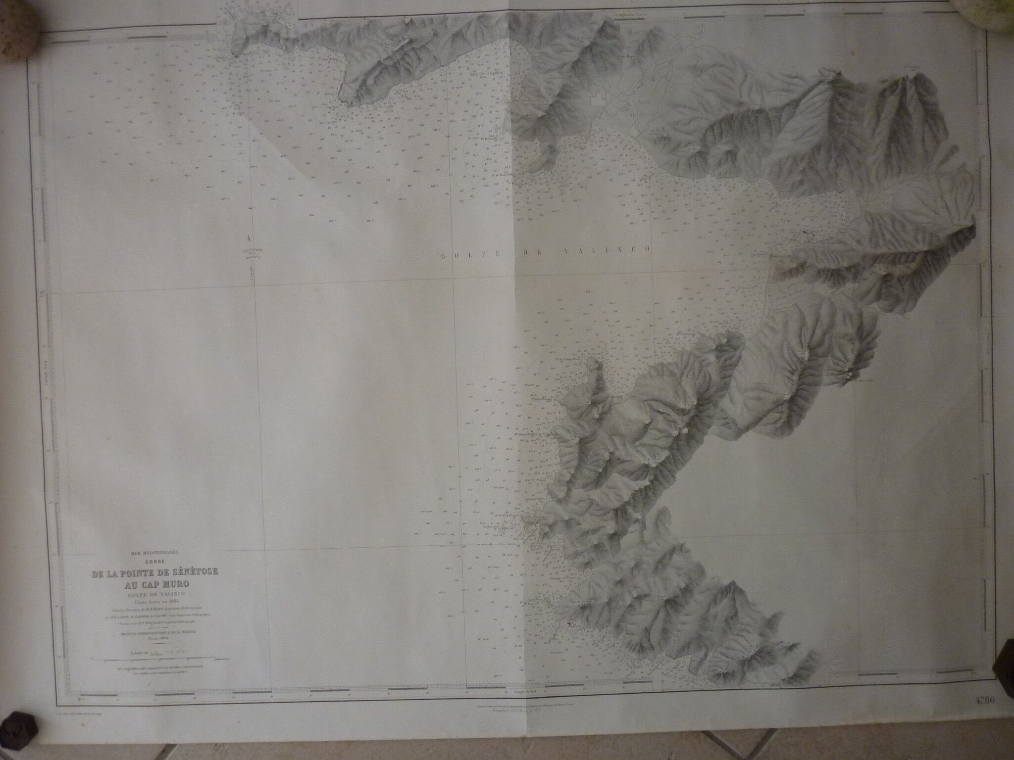Map of the navy «sénétose - muro - valinco» nº 4786