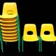 Set of 10 vintage children's stacking chairs