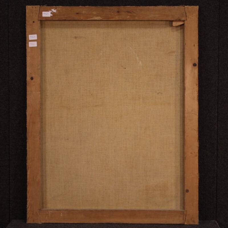 Antique Italian painting of the Way of the Cross, Ascent to Calvary