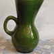Carafe vintage en céramique vernissée verte