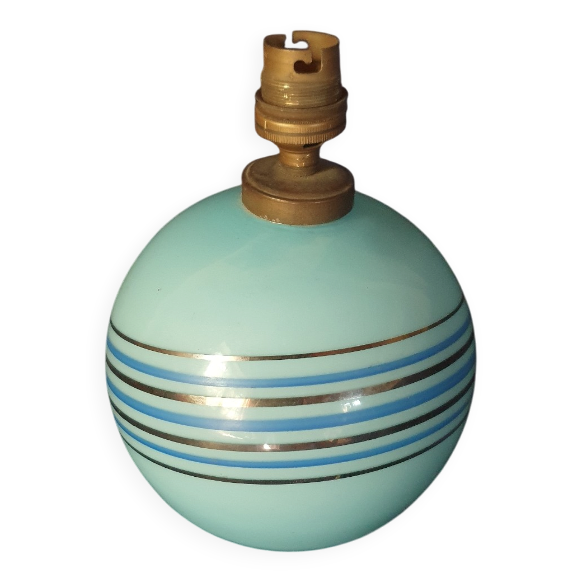 Blue opaline Art Deco lamp base