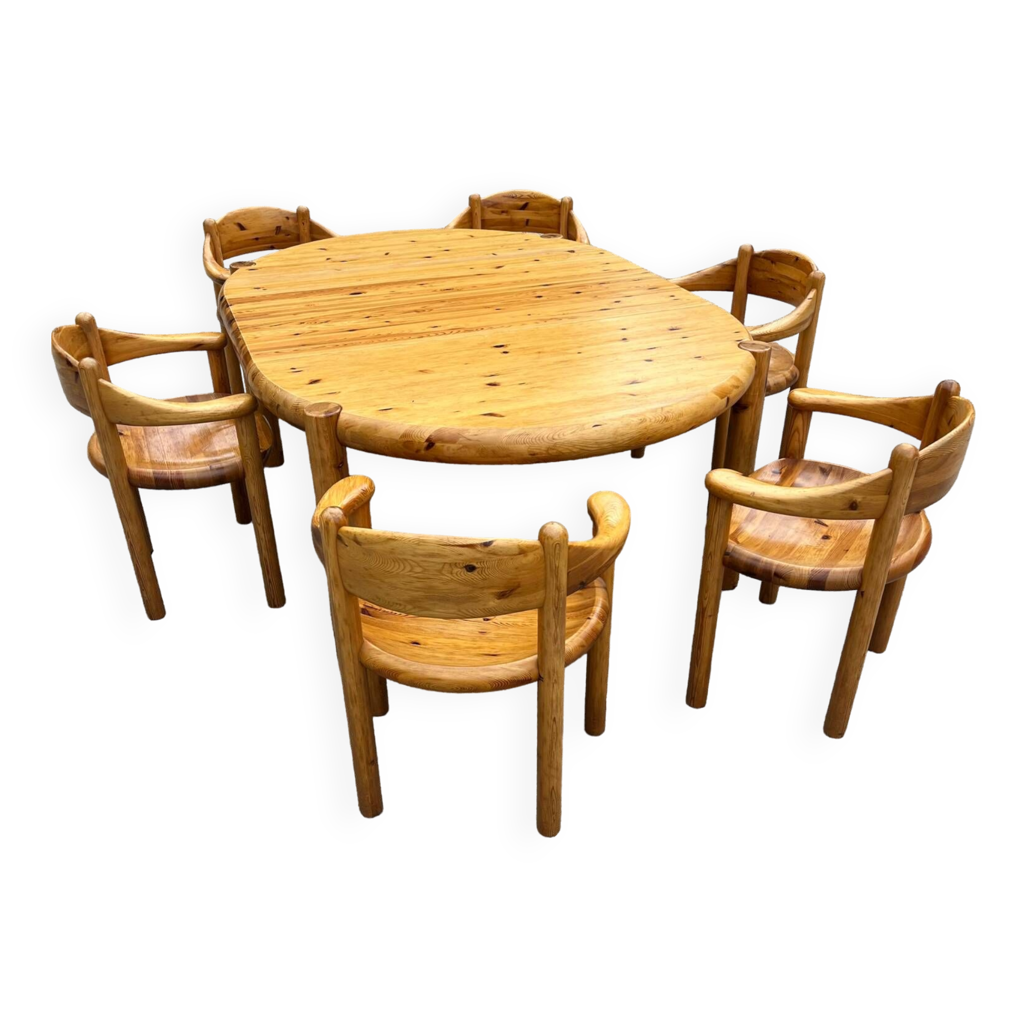Fauteuils et table de salle à manger Rainer Daumiller