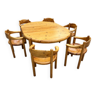 Fauteuils et table de salle à manger Rainer Daumiller