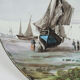 Montereau earthenware dish"Maritime landscape"