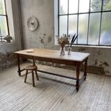 2m walnut drapery farm table