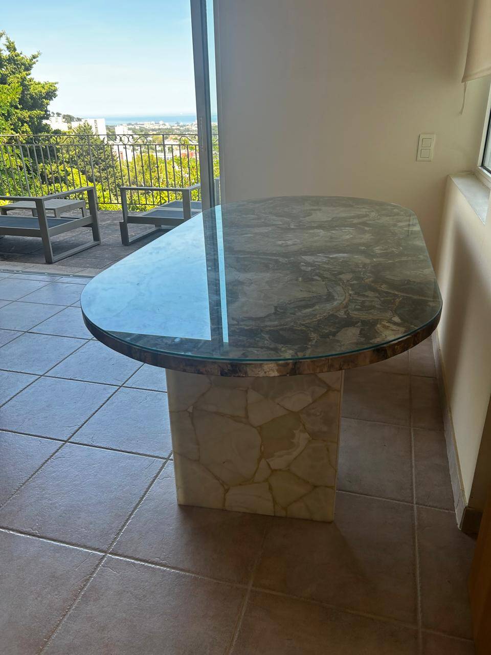 Silicified wooden table from Madagascar