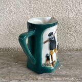 Polychrome slip pitcher "Landais Shepherd Waders"