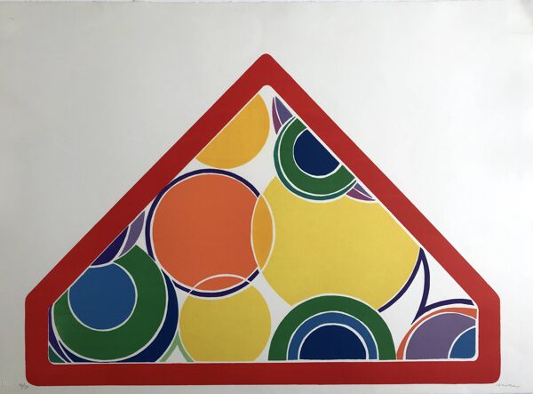 John Harrison LEVEE, Pyramid, 1970. Sérigraphie originale signée au crayon