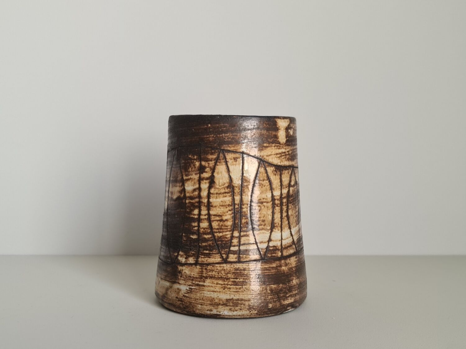 Ceramic Vase by Jacques Pouchain for Atelier Dieulefit, 1960s / Mid-Century / collection/ French ceramics