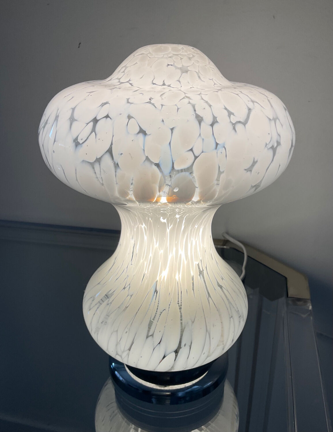 Peill & Putzler mushroom lamp in Murano glass from the 70s