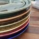 Set of 6 Sarreguemines plates for Burgundy fondue