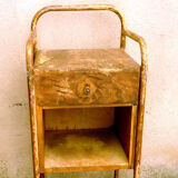 Vintage metal bedside table