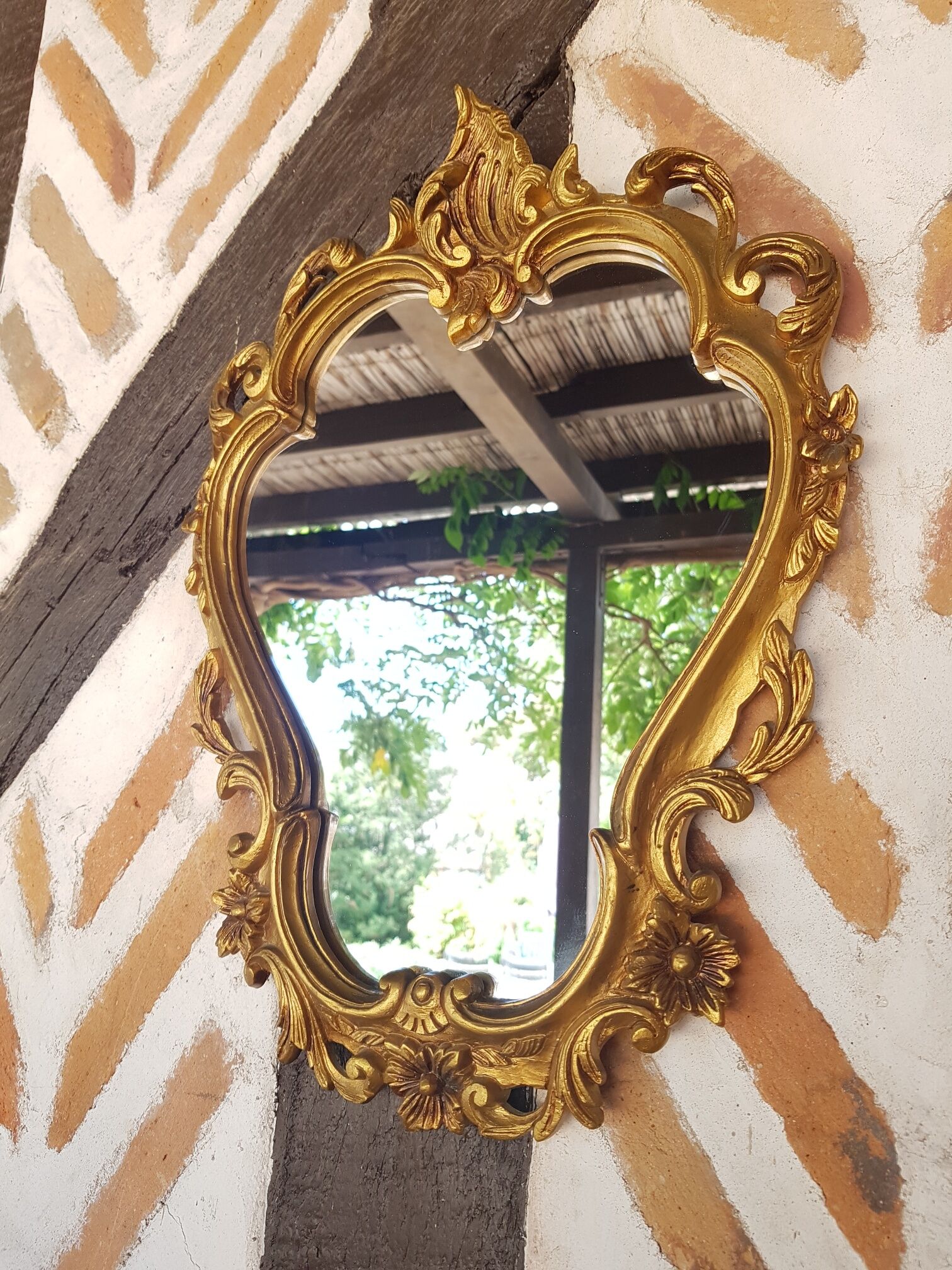 Gilded baroque mirror