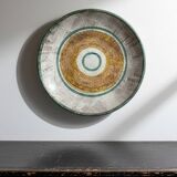 Large ceramic art bowl from the 50s-60s, vintage wall decoration or fruit bowl.
