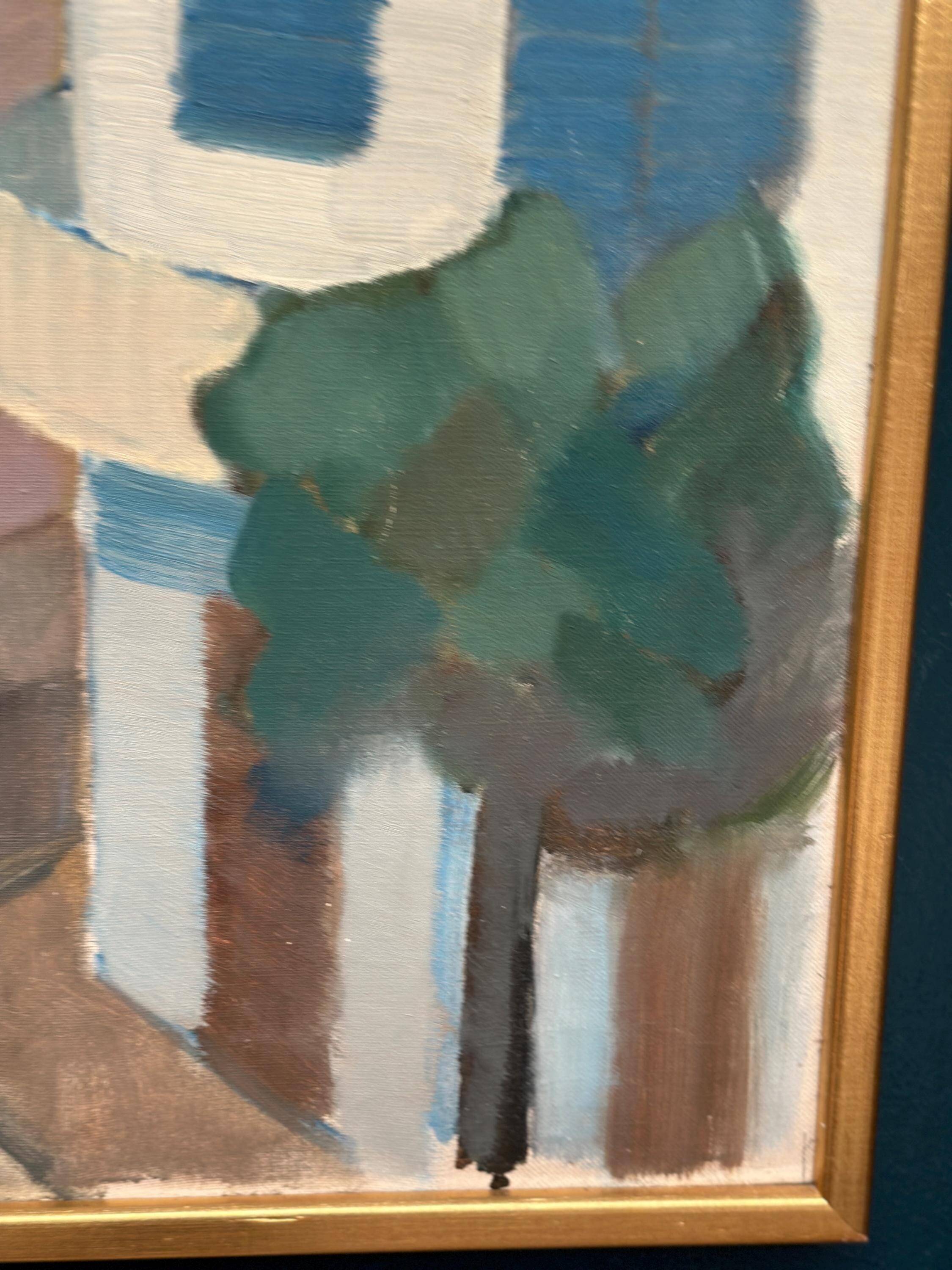 Original  Swedish Oil on Canvas – “Rhodes” by L. Wilton –  Dated 1962