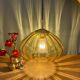 Suspension globe vintage XL en verre ambré