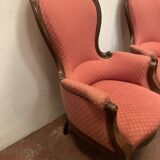 Paire de fauteuils Louis Philippe en acajou XIX siècle