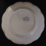 Sarreguemines earthenware plate with Marine decor late 19th century early 20th century