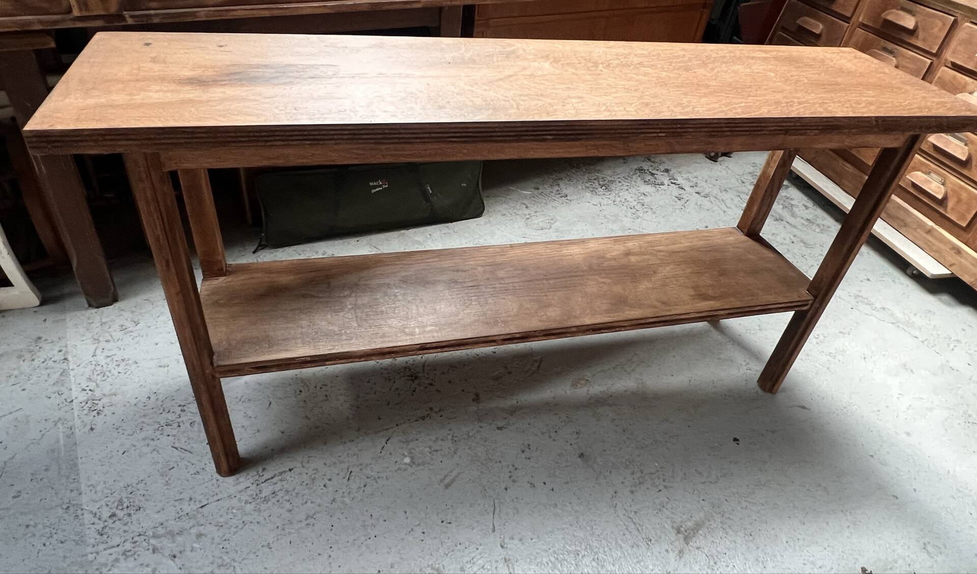 Ancienne console d’atelier en chêne